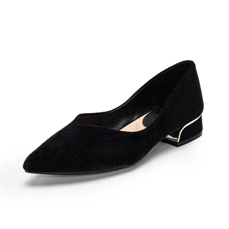 Leather Working - Women's Pointed Toe Simple Chunky Heel