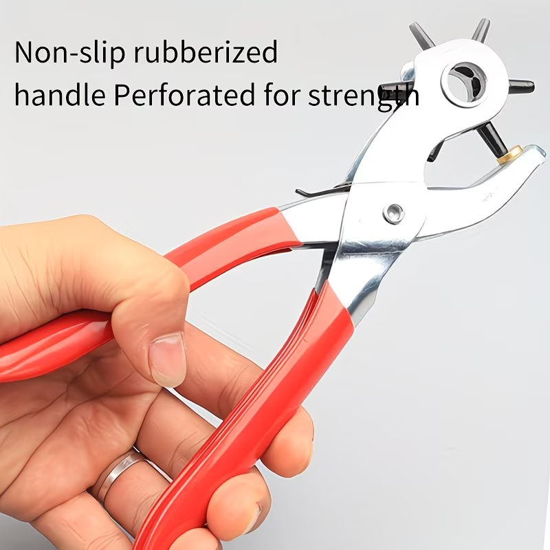 Leatherwork Punching Tool - Rotary Leather Punch Pliers - Multi-Size