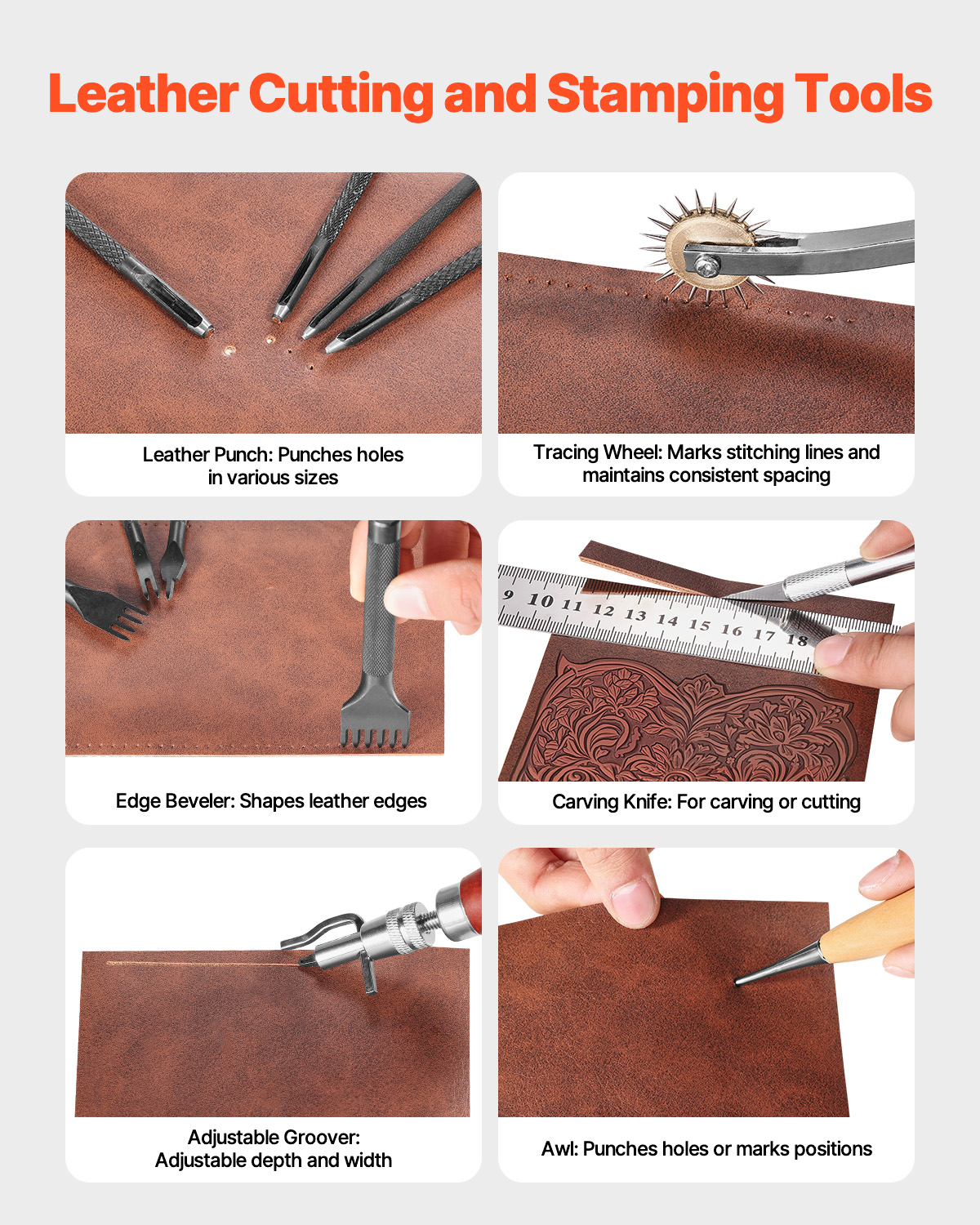 SucceBuy 38/59/61/72/92PCs Lea - Leatherwork Punching Tool recensione e prezzo