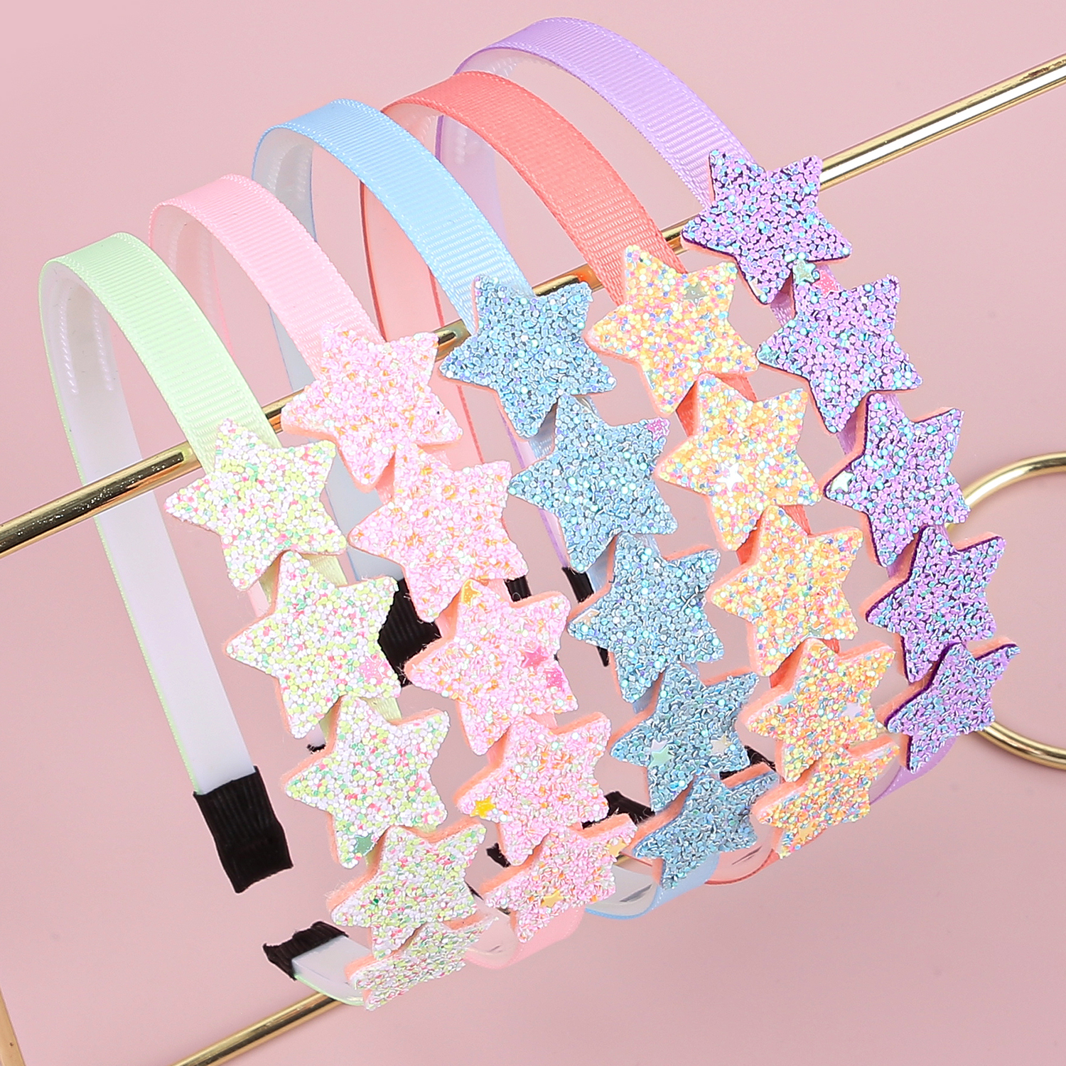 5PCS Glitter Star Headbands Gi - Leatherwork Pony recensione e prezzo