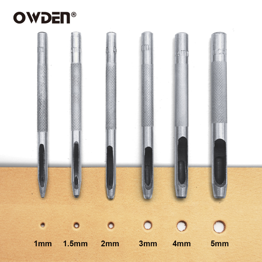 6pcs Leather Hole Punching Too - Leatherwork Punching Tool recensione e prezzo