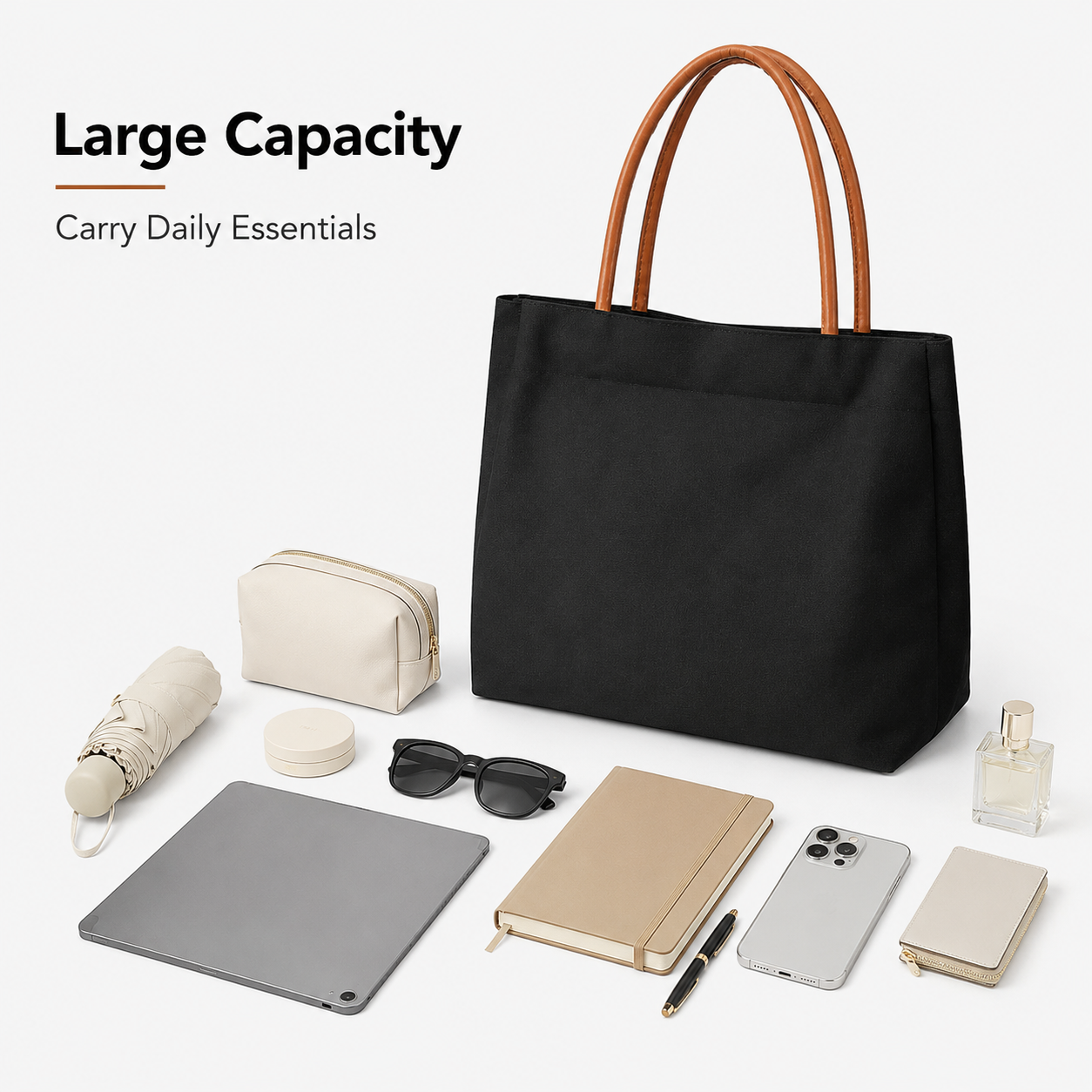 Minimalist Canvas Tote Bag Wom - Leather Work Handbags For Women recensione e prezzo