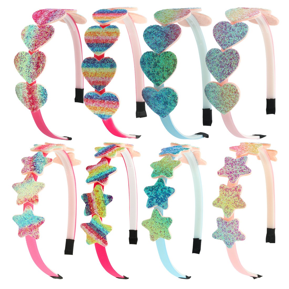 1pc Cute Heart Star Headbands  - Leatherwork Pony recensione e prezzo