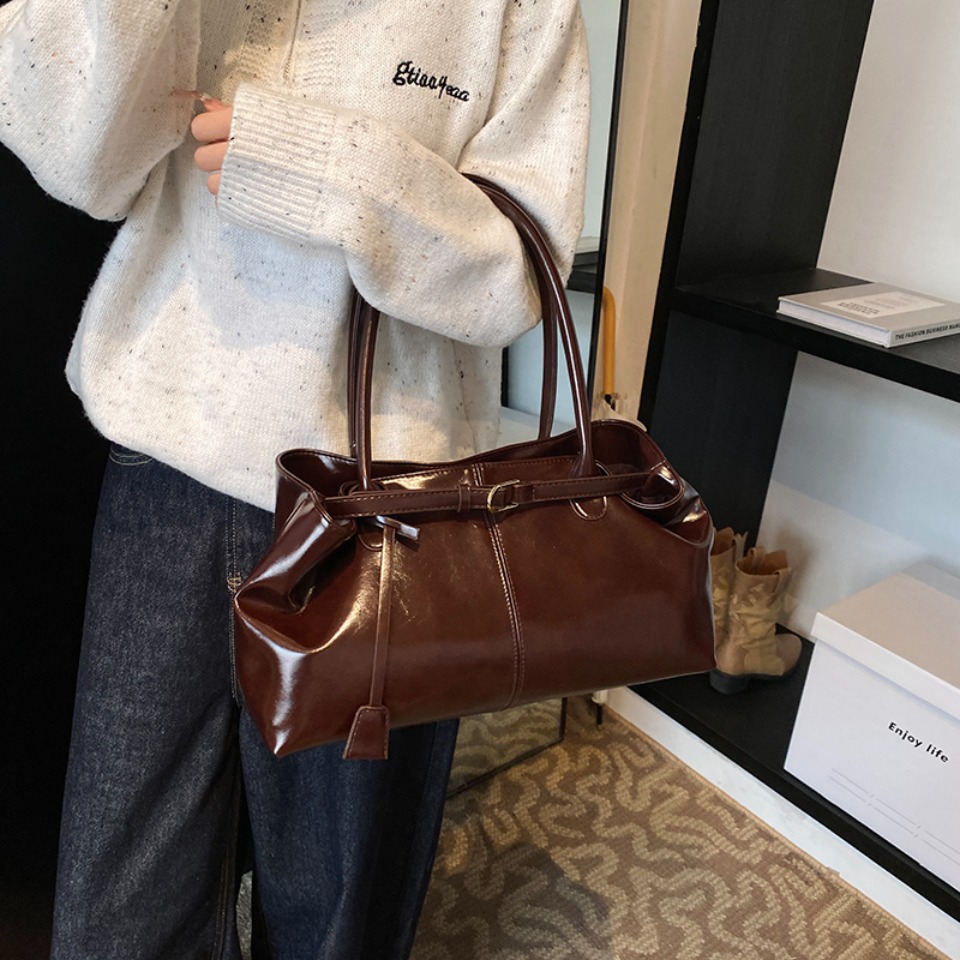 Winter Oil PU Leather Hobo Han - Leather Work Handbags For Women recensione e prezzo