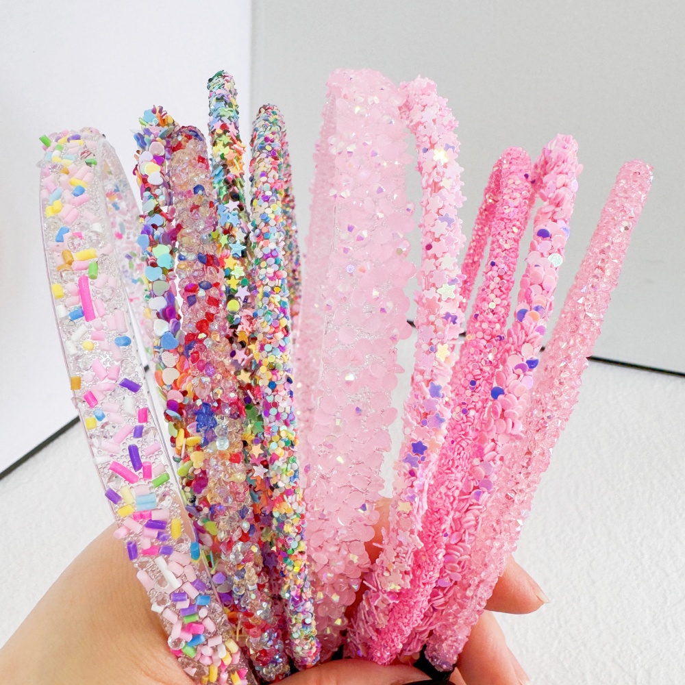 5PCS Glitter Plastic Hairbands - Leatherwork Pony recensione e prezzo