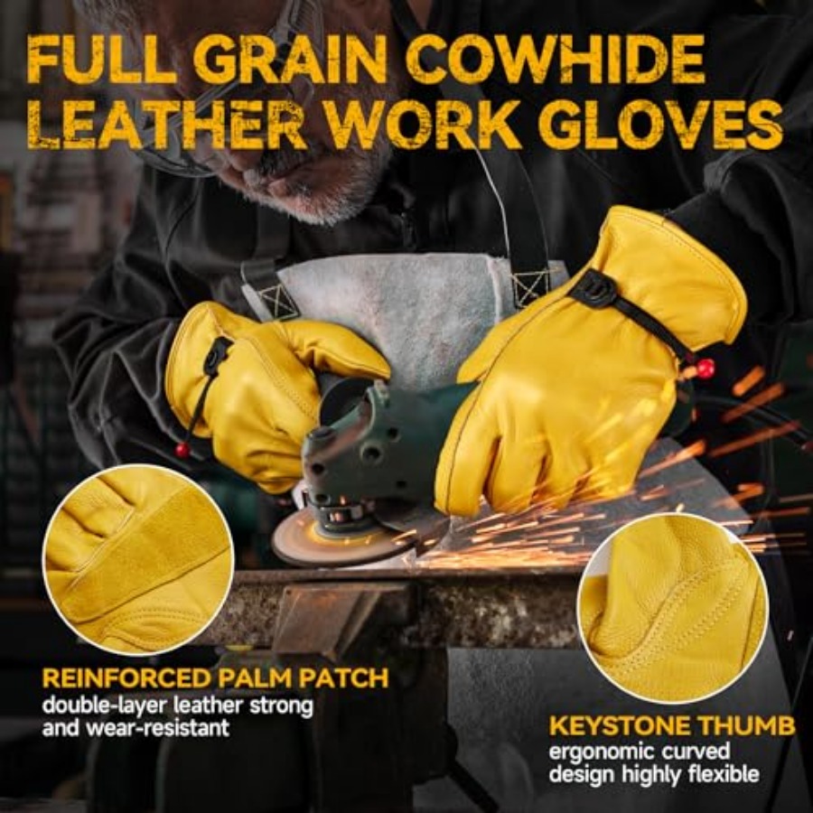Leather Work Gloves for Men, 3 - Leatherworking Leveling recensione e prezzo