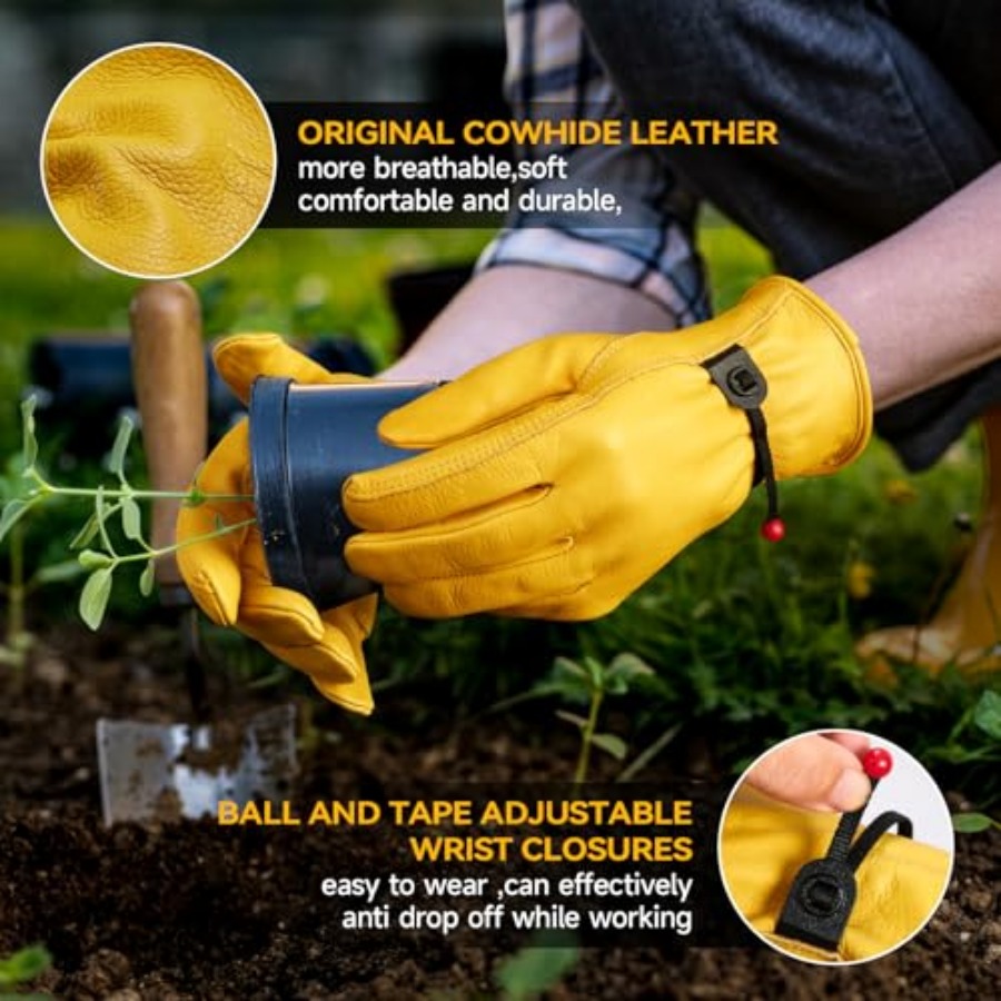 Leather Work Gloves for Men, 3 - Leatherworking Leveling recensione e prezzo