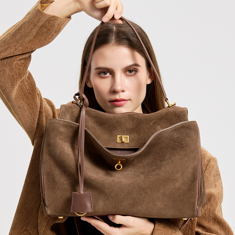 Ladies' large capacity genuine - Leather Work Handbags For Women recensione e prezzo