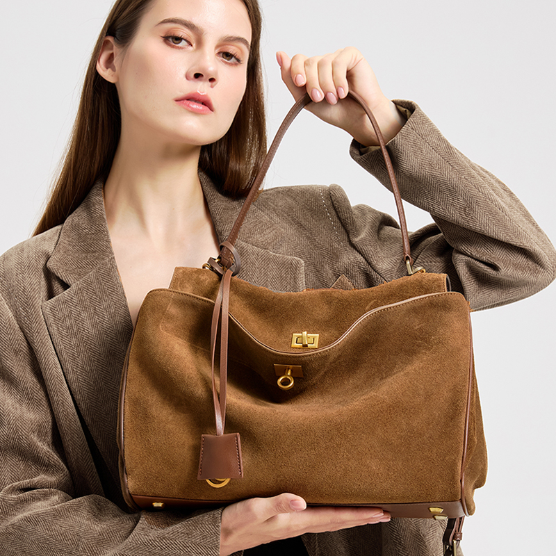Ladies' large capacity genuine - Leather Work Handbags For Women recensione e prezzo