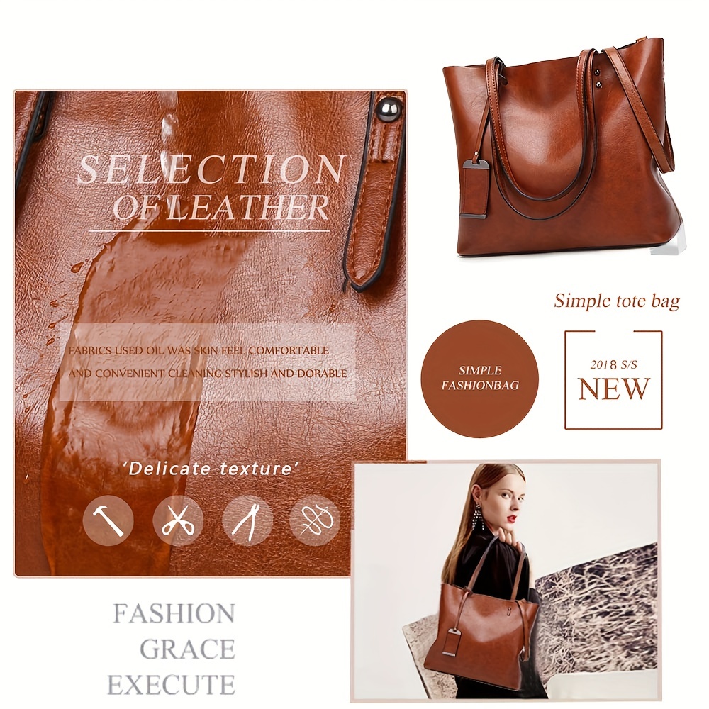 Fashionable Classic Retro Leat - Leather Work Handbags For Women recensione e prezzo